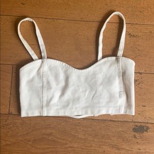 White bralette from brandy Melville